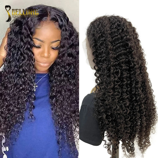 Bellishe Deep Curly Wholesale Brazilian Cheap Glueless Virgin Raw Vietnamese Women's Frontal Curly Lace Front Human Hair Wig