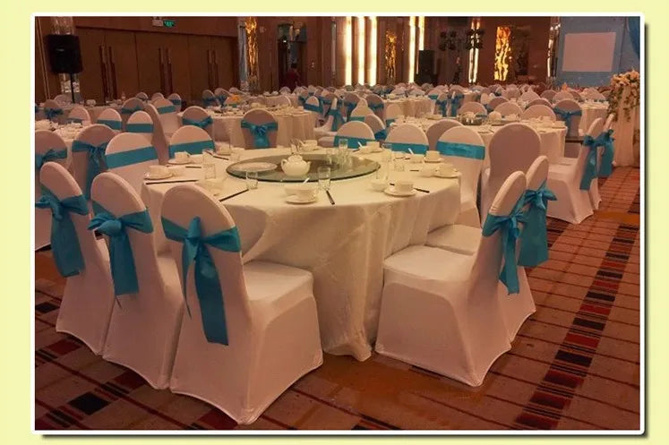 Grainbuds Wedding Dinning Chair Seat Covers High Stretch Solid Color Hotel Banquet Seat Cover Stretch Event Party Polyester Set