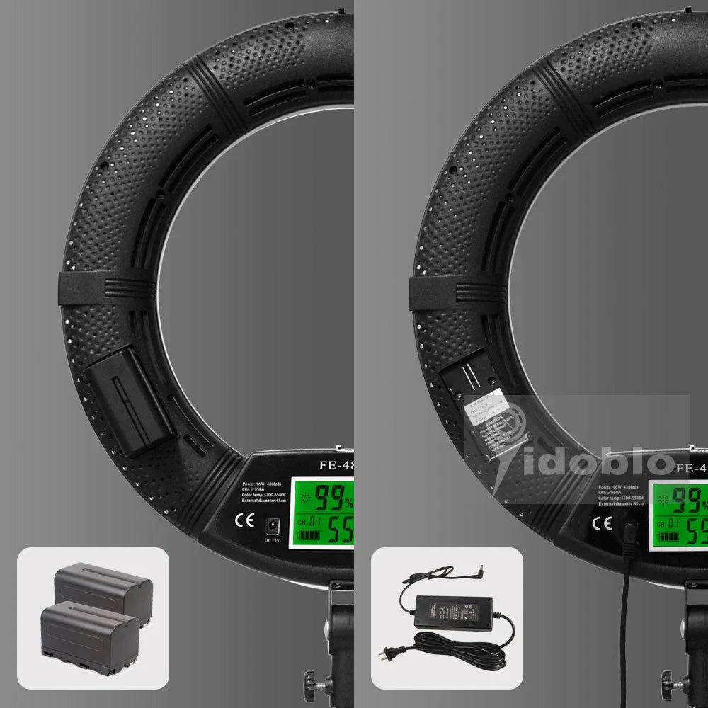96W Ring Light Photography Led Ring Lamp 2700-10000k With Mobile Holder Tripod Stand Ringlight kit For Live Video Streaming