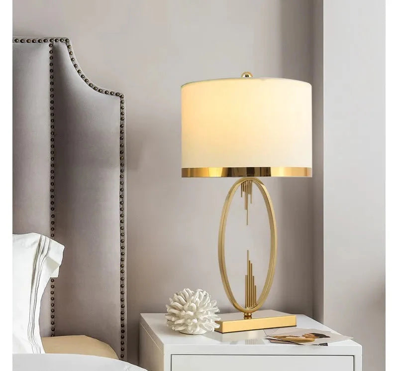 Modern Metal Pipe Shape Table Lamps