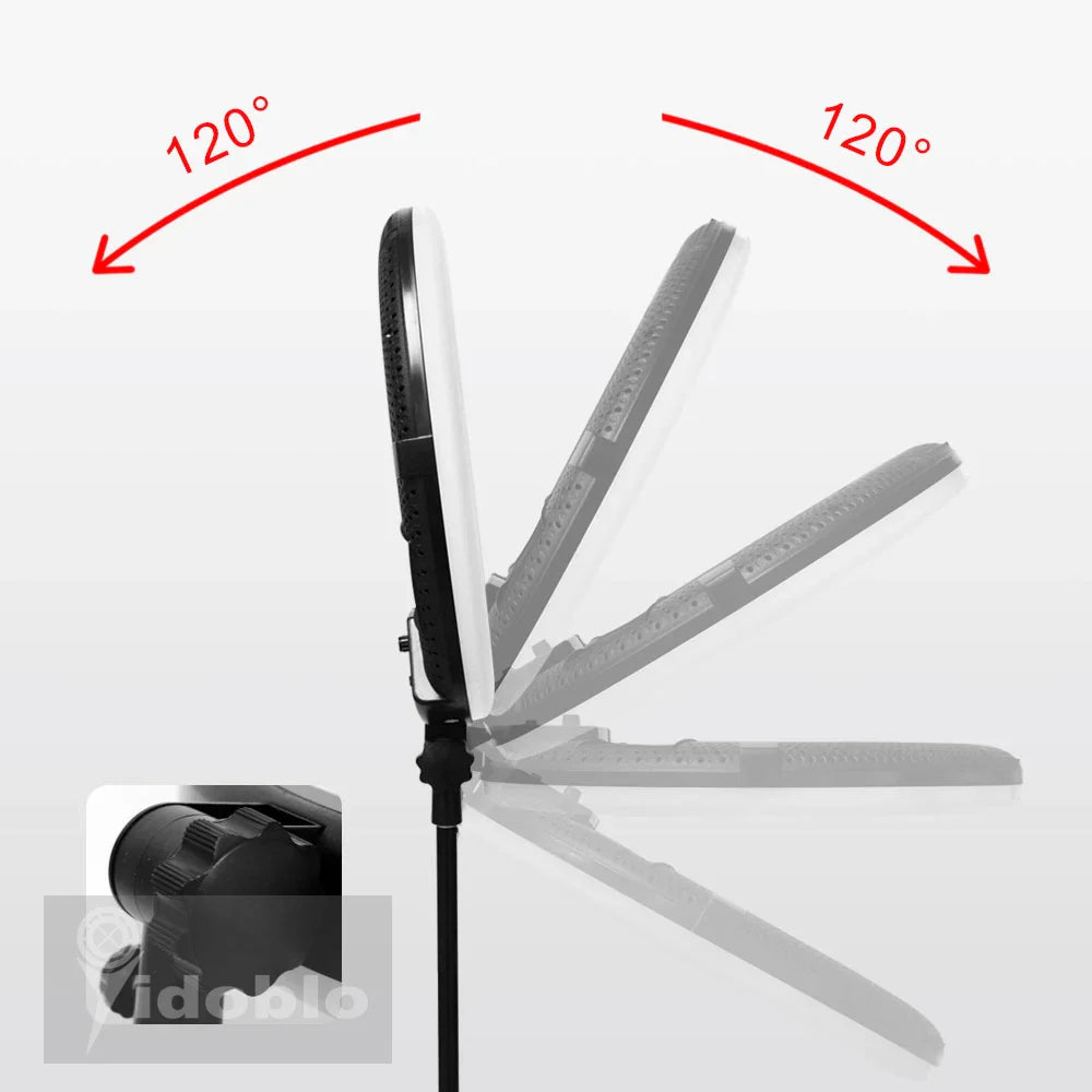 96W Yidoblo FE-480II Dimmable Bi-color Ring Light 480 LED Video Continue Lamp LCD Video lamp Lighting + 2m standing + handbag