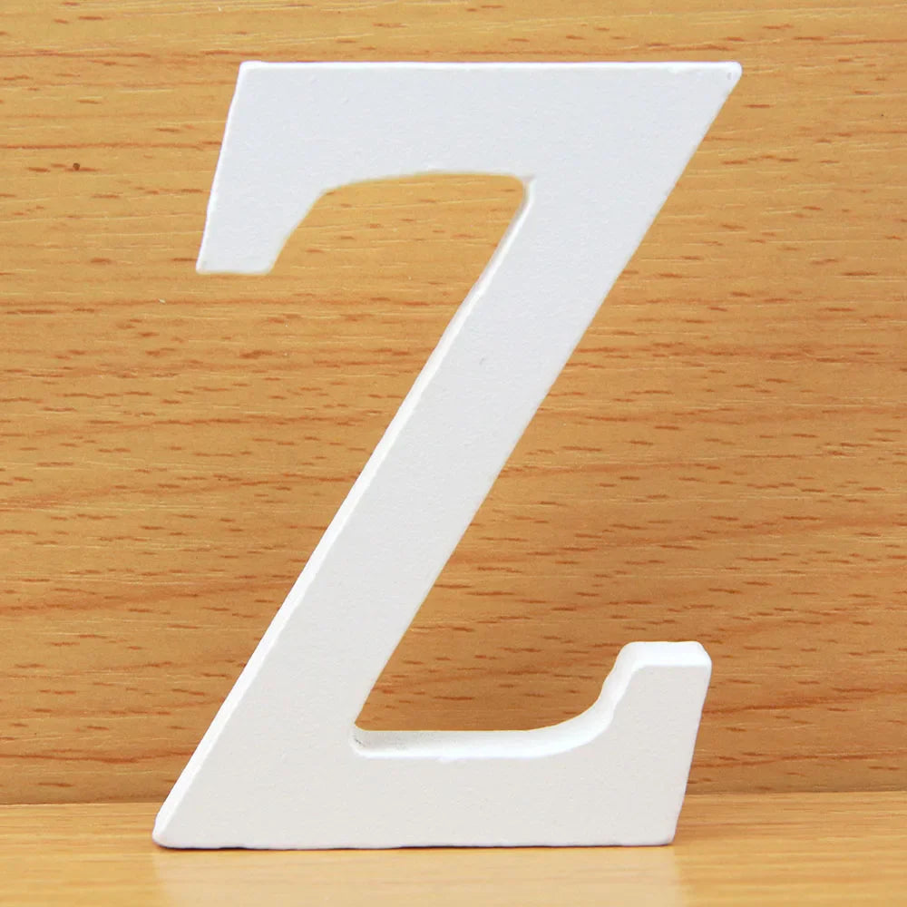 8 CM White Wooden Letters