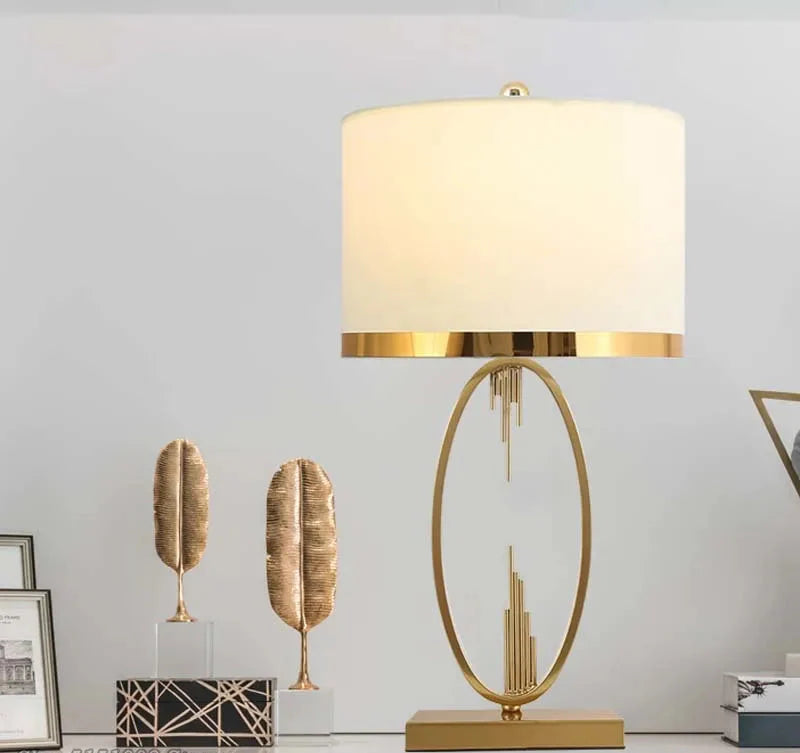 Modern Metal Pipe Shape Table Lamps