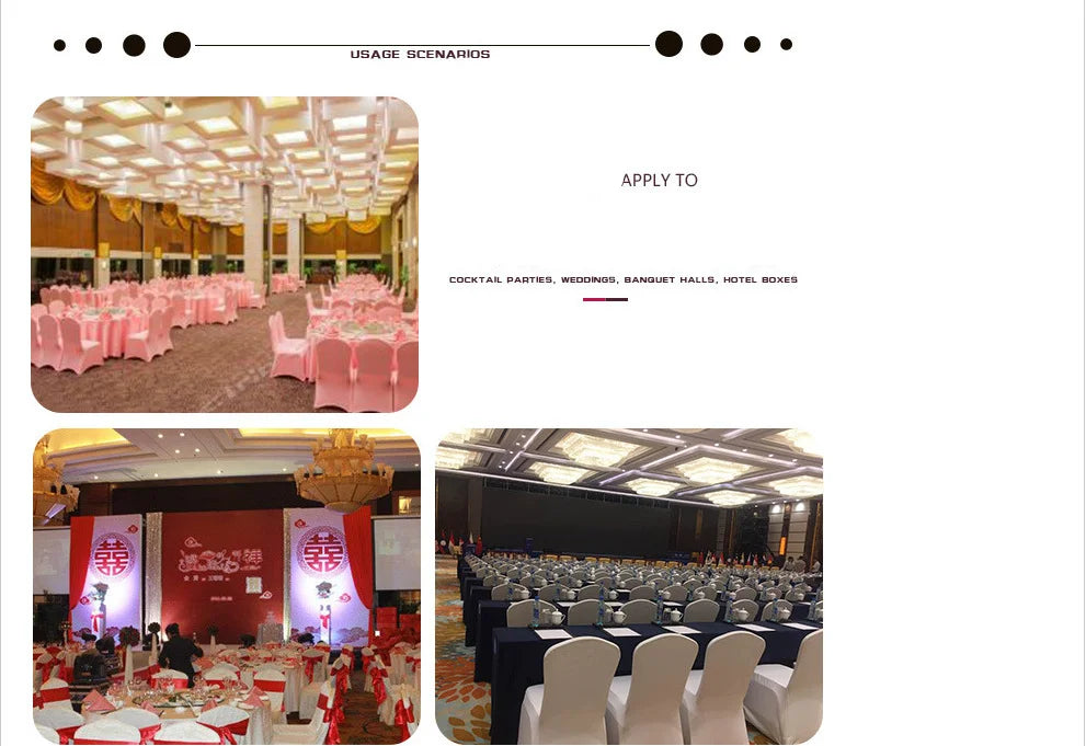 Grainbuds Wedding Dinning Chair Seat Covers High Stretch Solid Color Hotel Banquet Seat Cover Stretch Event Party Polyester Set