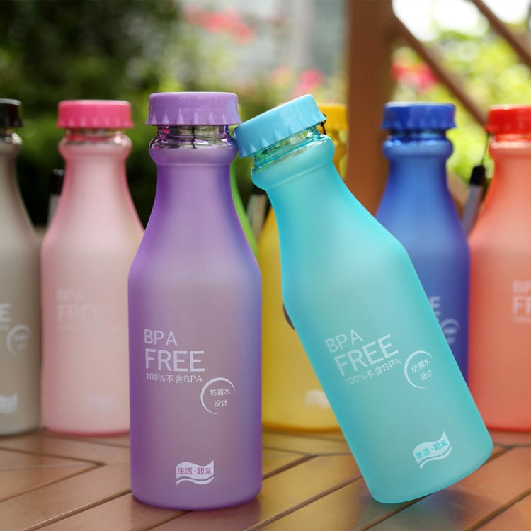 550ml Frost Leak-proof Plastic Portable Soda Bottle Sealed Simple Student Handy Beverage Bottle, 550ml