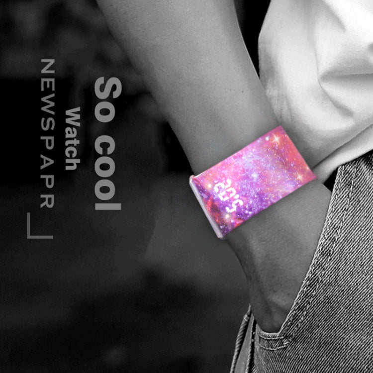 City Of Sky Pattern Creative Fashion Waterproof Paper Watch Intelligent Paper Electronic Wristwatch, City Of Sky Pattern
