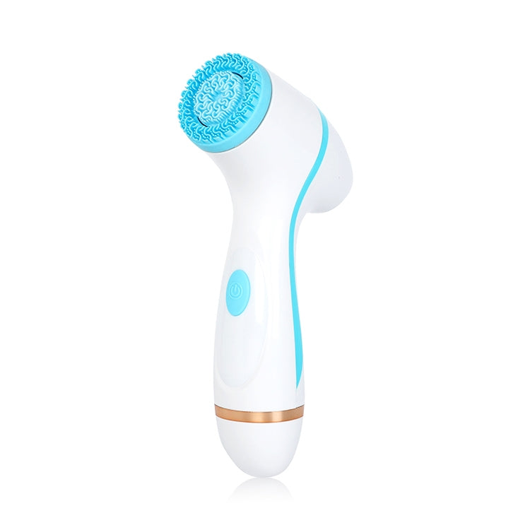 CNaier AE-868 Battery-powered Silicone Ultrasonic Vibration Face Skin Care Electric Facial Cleanser (Blue)