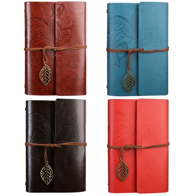 Creative Retro Autumn Leaves Pattern Loose-leaf Travel Diary Notebook, Size: L, L