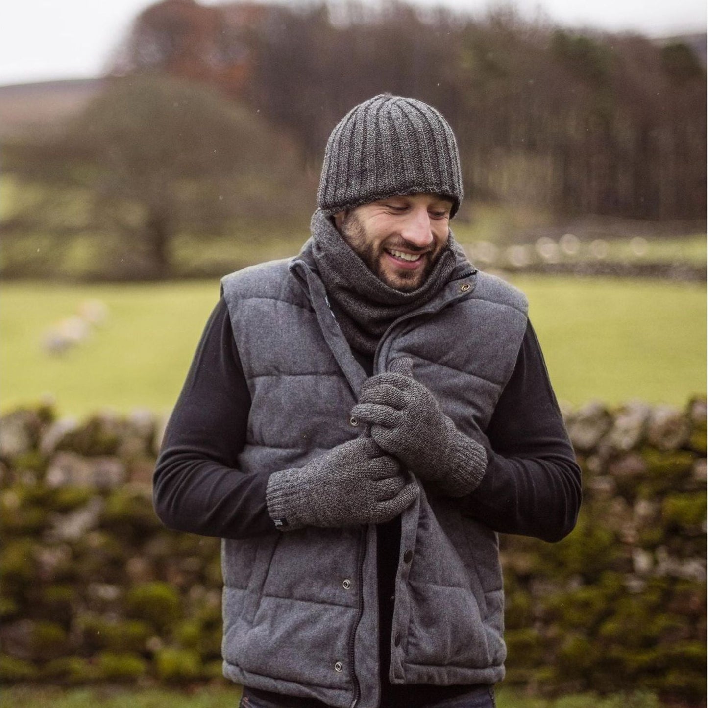 Mens Thermal Winter Hat, Gloves & Neck Warmer Set