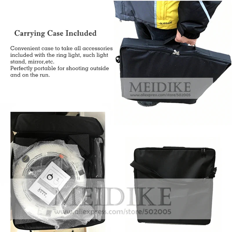 LED Ring lamp FD-480II Beauty Studio LED Ring Light LED lamp Bio-color Video Makeup Lighting + stand (2M)+ bag Photography light