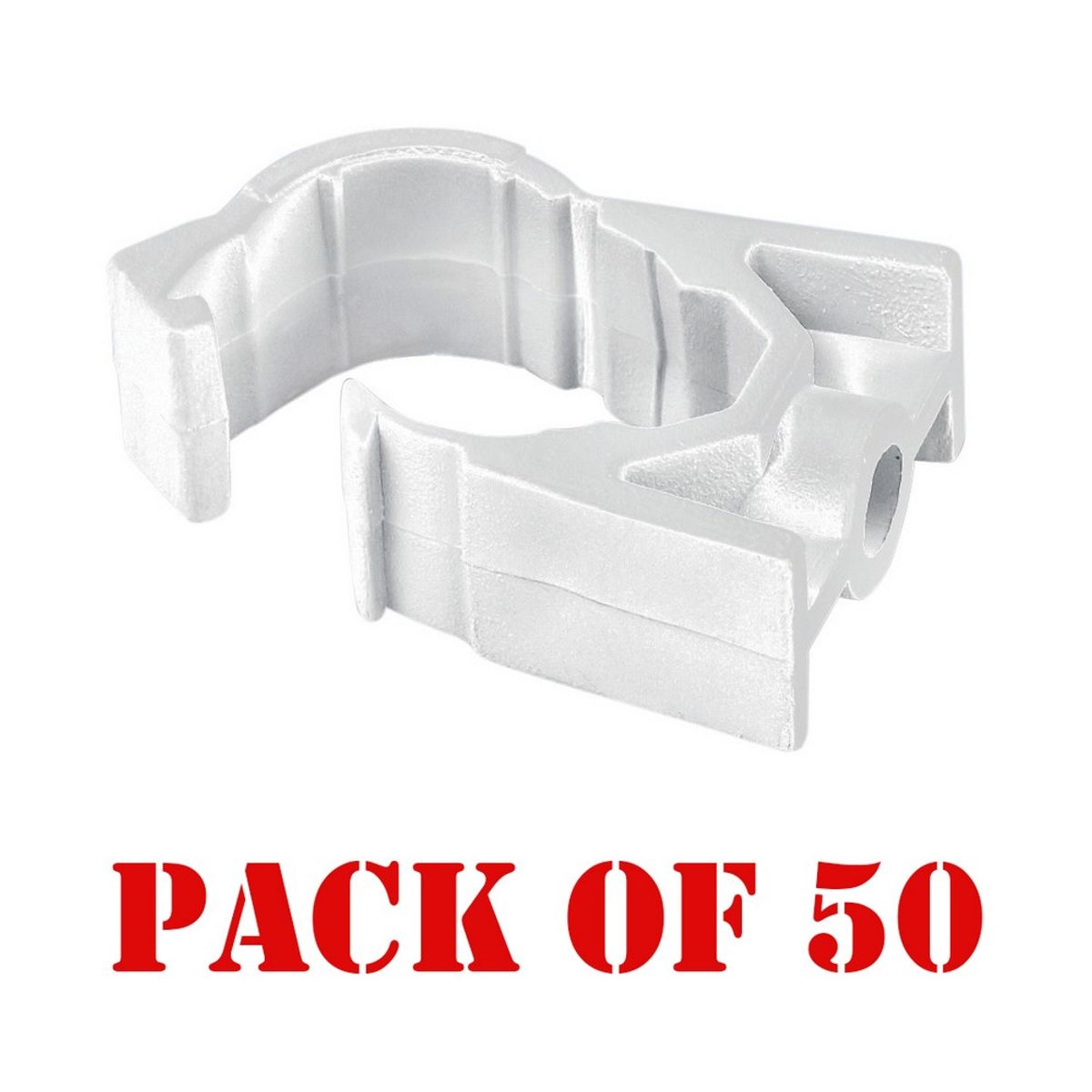 Hep2O HX85 Push Fit Screw Pipe Clip White (22mm / Pack of 50) HX85/22