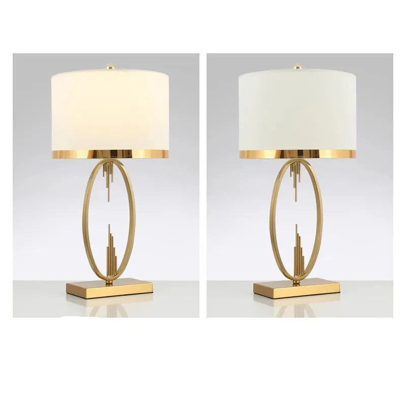 Modern Metal Pipe Shape Table Lamps