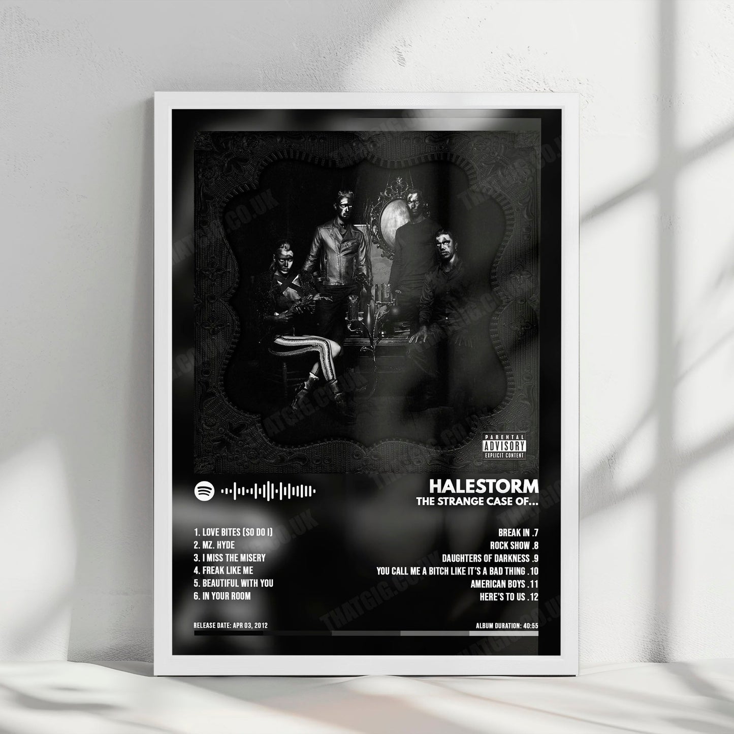 Halestorm "The Strange Case Of... " Album Cover Poster - with Complete Tracklist
