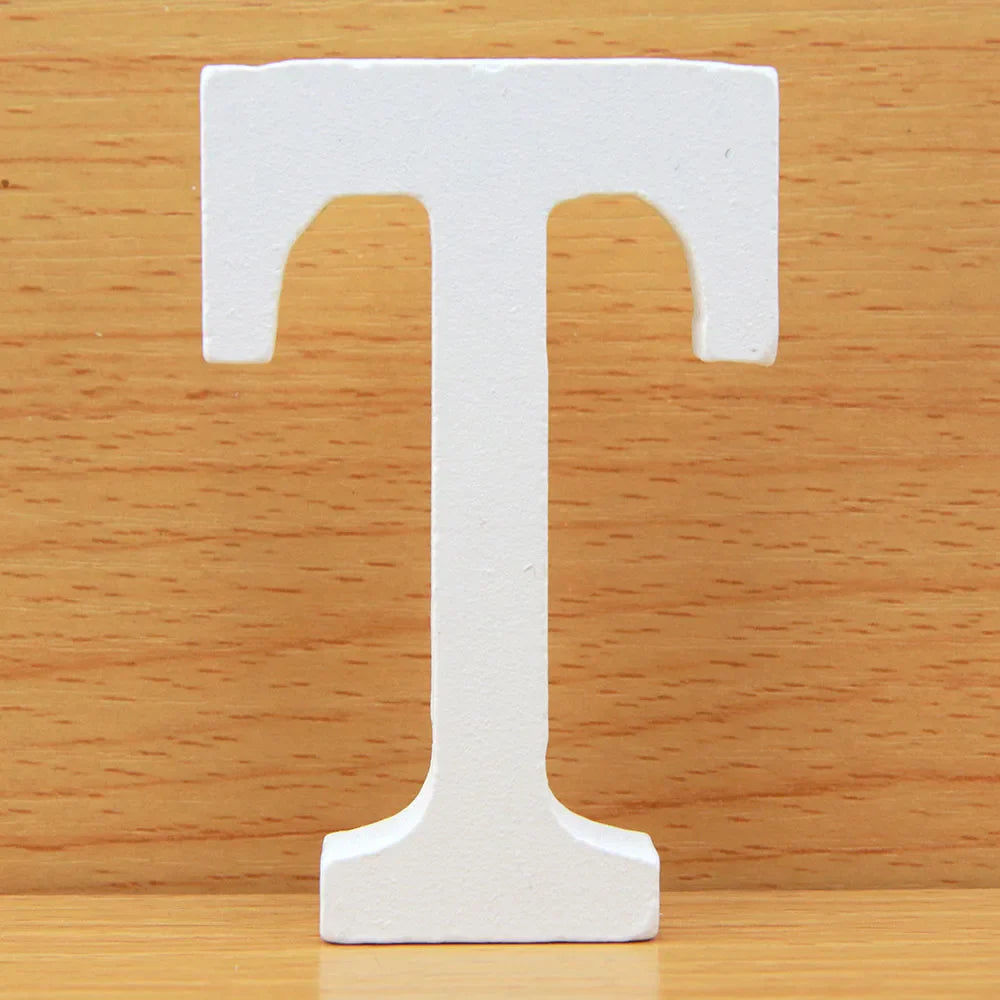 8 CM White Wooden Letters