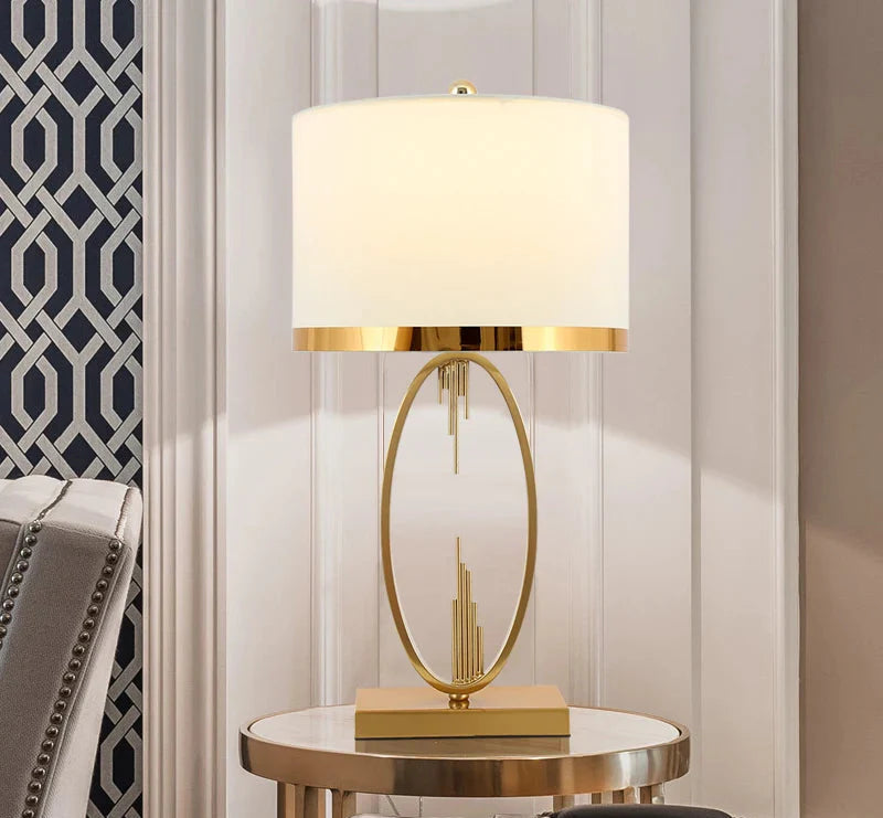 Modern Metal Pipe Shape Table Lamps