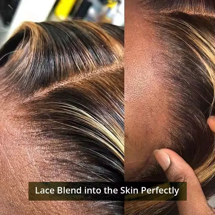 Wholesale Highlight Color 5x5 HD Transparent Lace Frontal Wig Raw Brazilian Virgin Hair Wig Cuticle Aligned 100% Human Hair Wigs