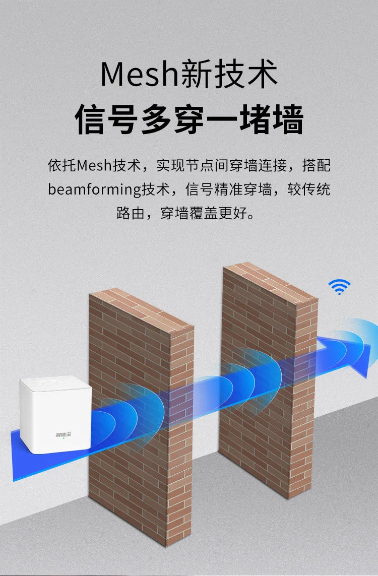 Tenda Nova Mesh WiFi System (MW3)-Up to 3500 sq.ft. Whole Home Coverage WiFi Router and Extender Replacement AC1200 Mesh Router