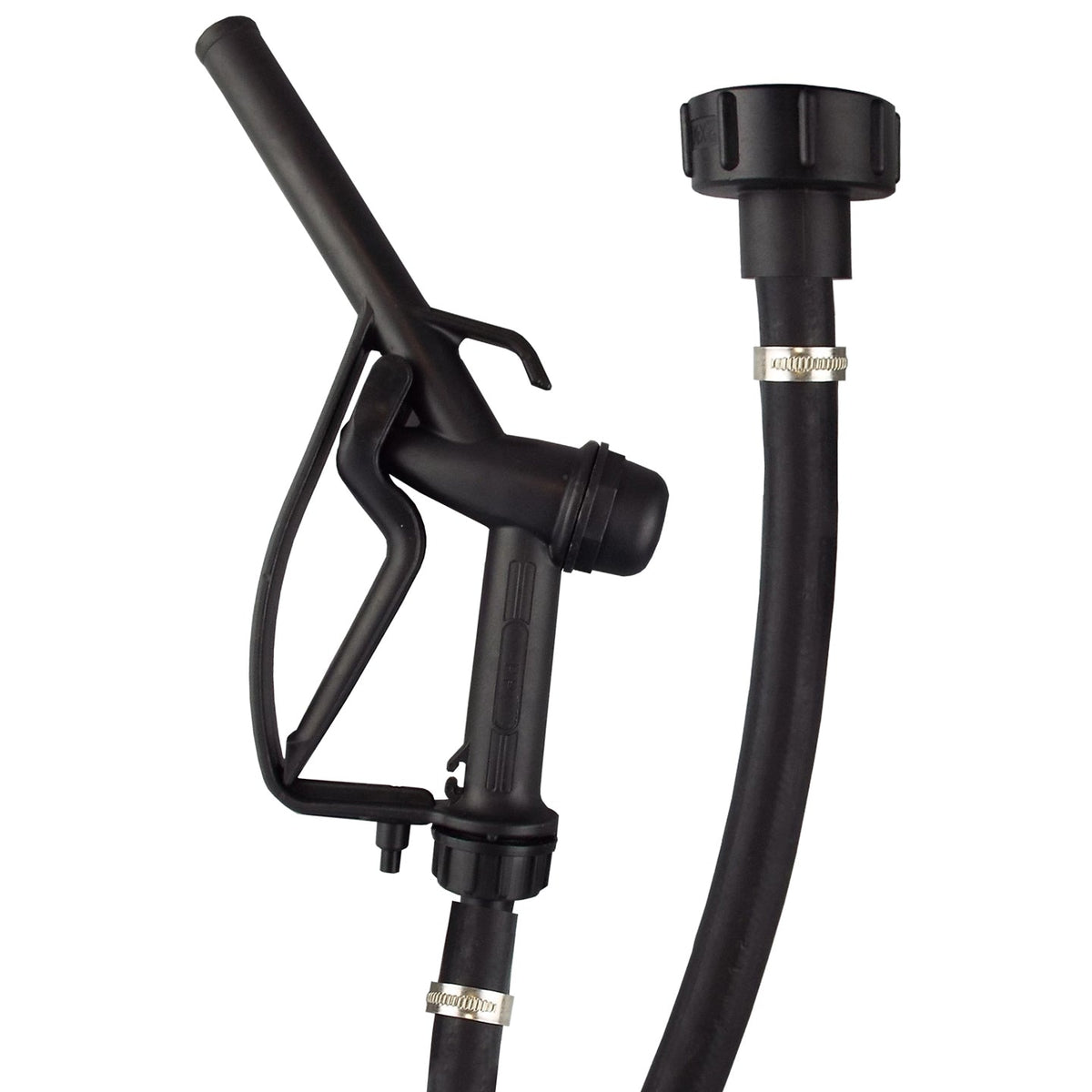 Fuel Gun with 1in Rubber Hose and Tank Adaptor Set Water Connector Car Accessory