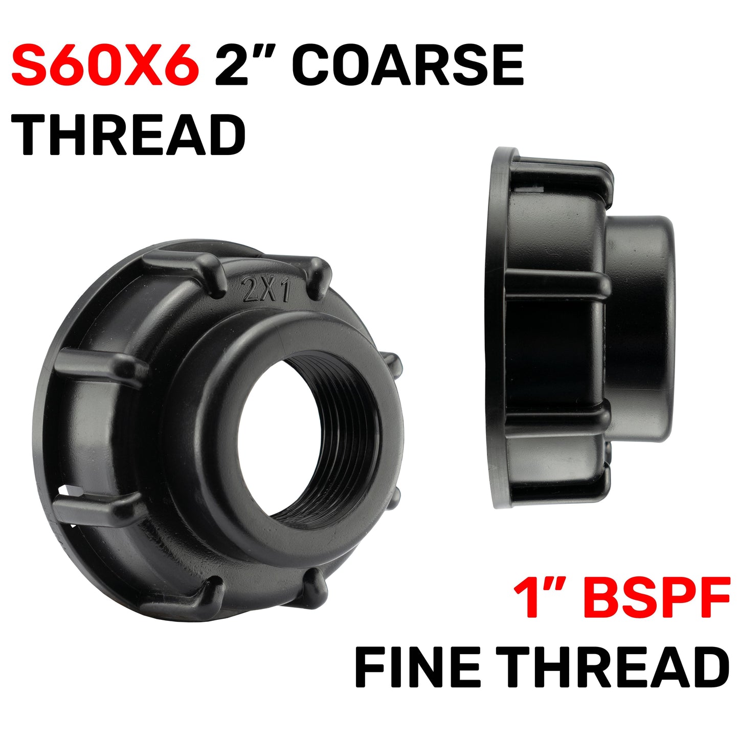 End Cap for IBC Tank with Built-in 1in BSPF Thread for Pipe and Water Fitting
