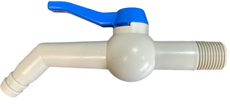 PP Tap 45 Degree With 1/2" BSPM Inlet 170mm