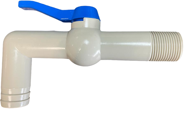PP Tap 90 Degree With 3/4" BSPM Inlet 160mm