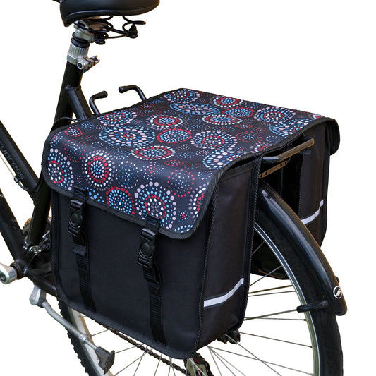 BikyBag Classic - Bicycle Double Pannier Bag (Nebula Dots)