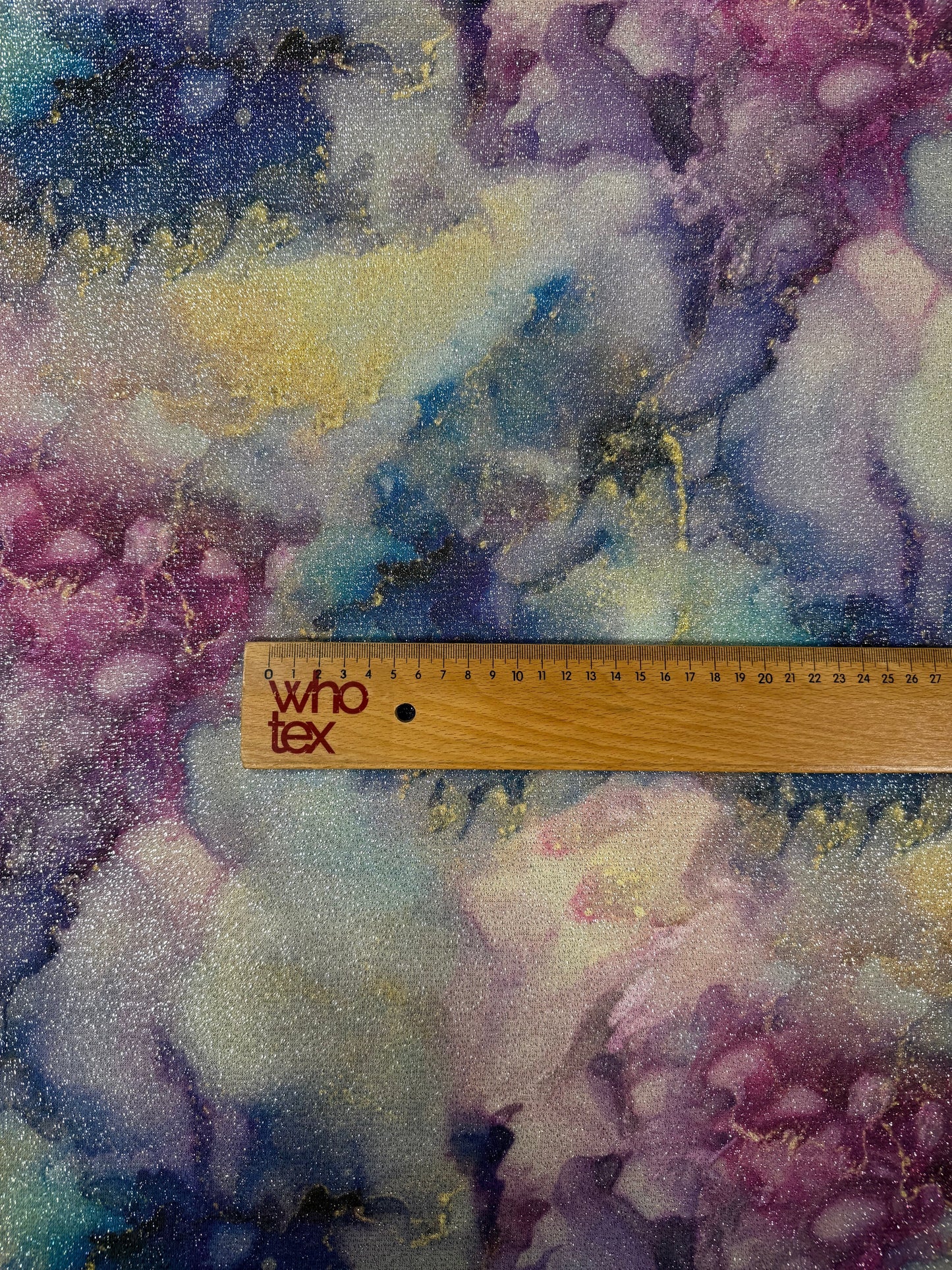 Shimmering Tie Dye Lurex Fabric