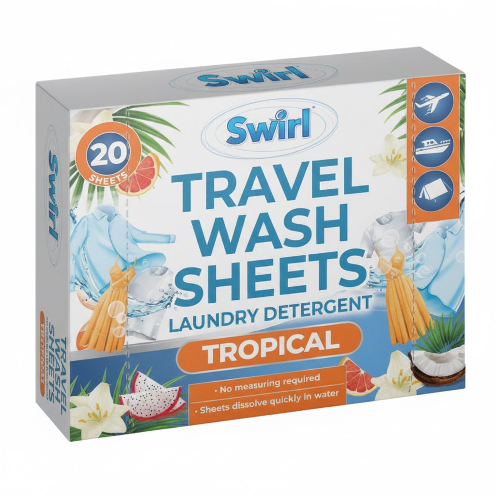 Swirl travel wash sheets - tropical