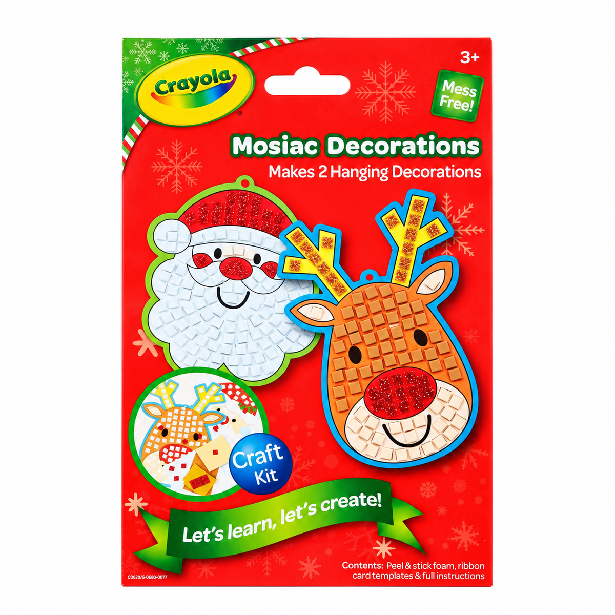 Crayola foam mosaic kit Christmas house