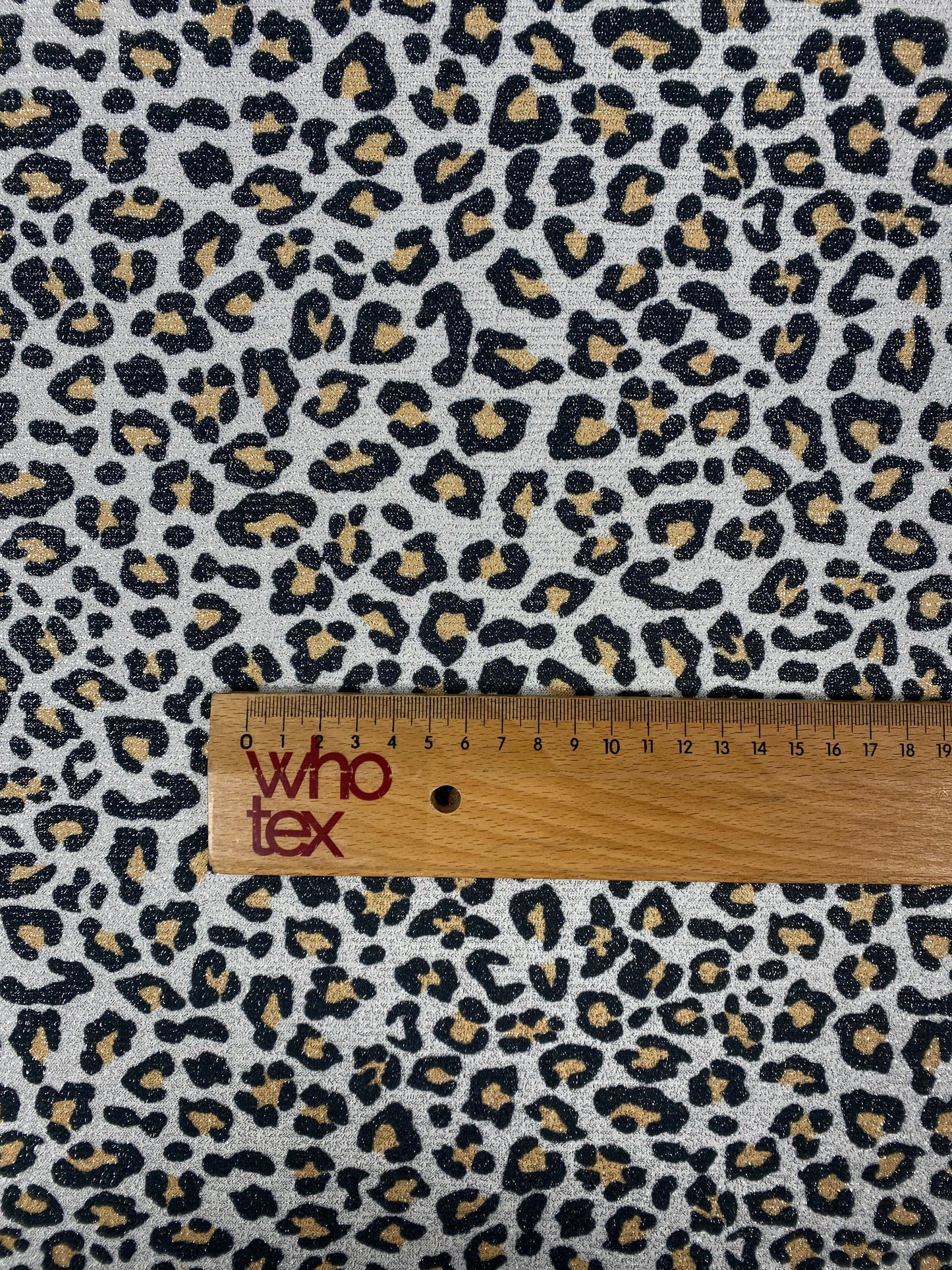 Little Leopard Pattern Stretch Lurex Fabric