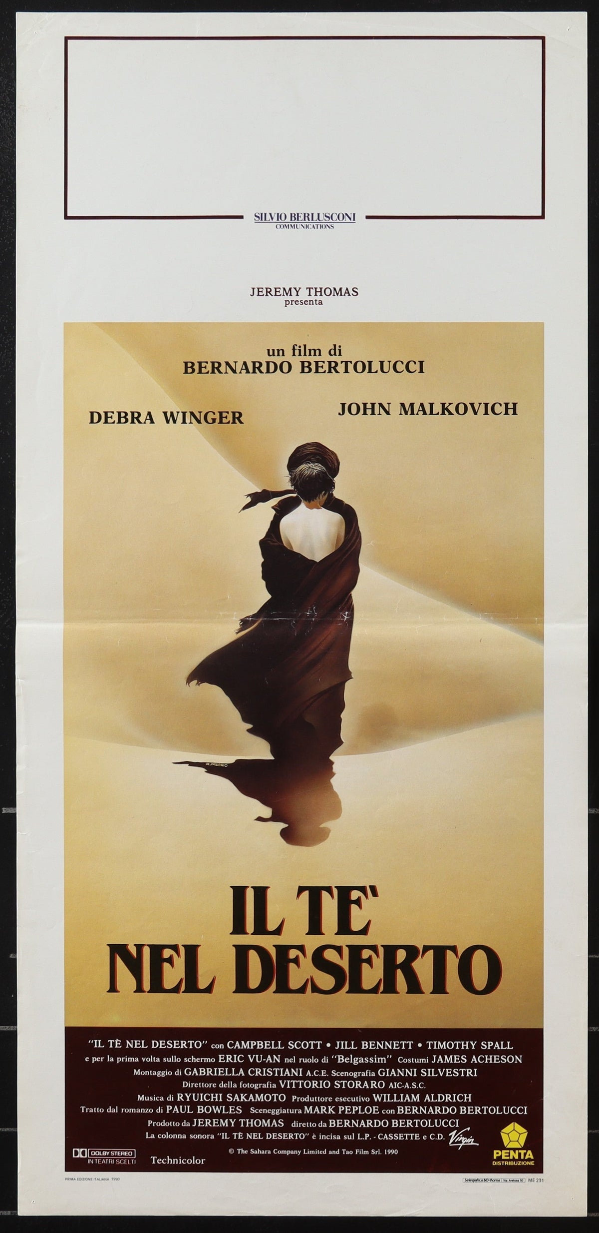 The Sheltering Sky (1990) Original Italian Locandina Movie Poster
