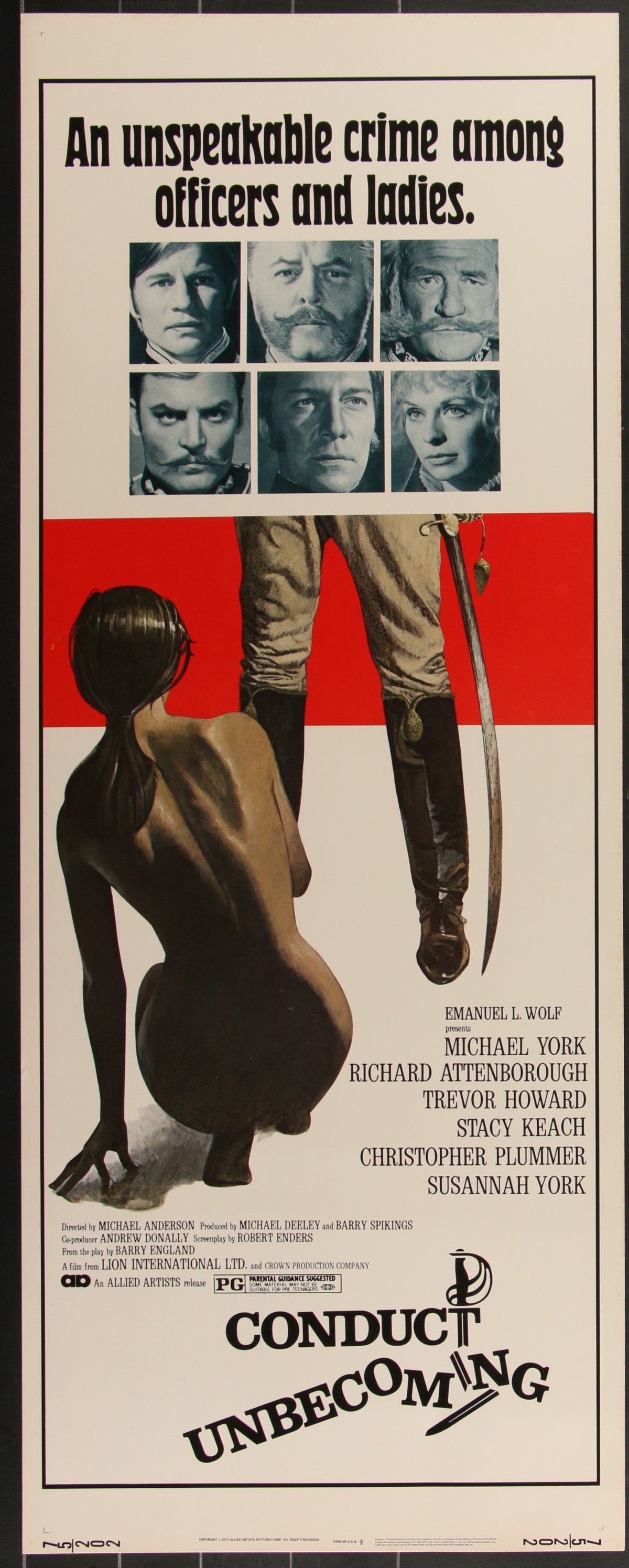 Conduct Unbecoming (1975) Original US Insert Movie Poster