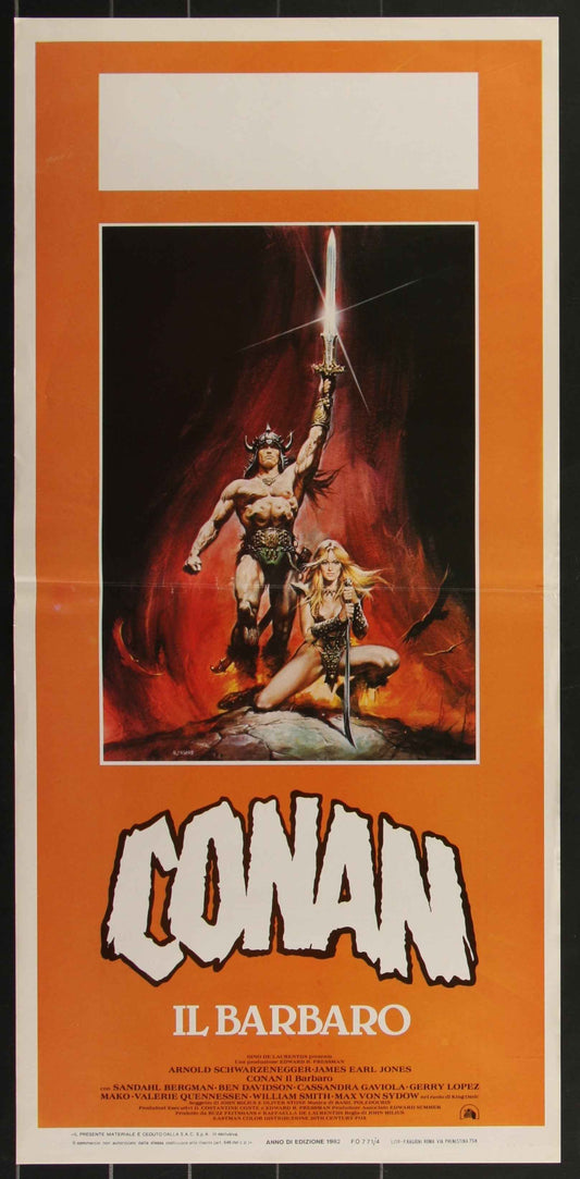 Conan The Barbarian (1982) Original Italian Locandina Movie Poster