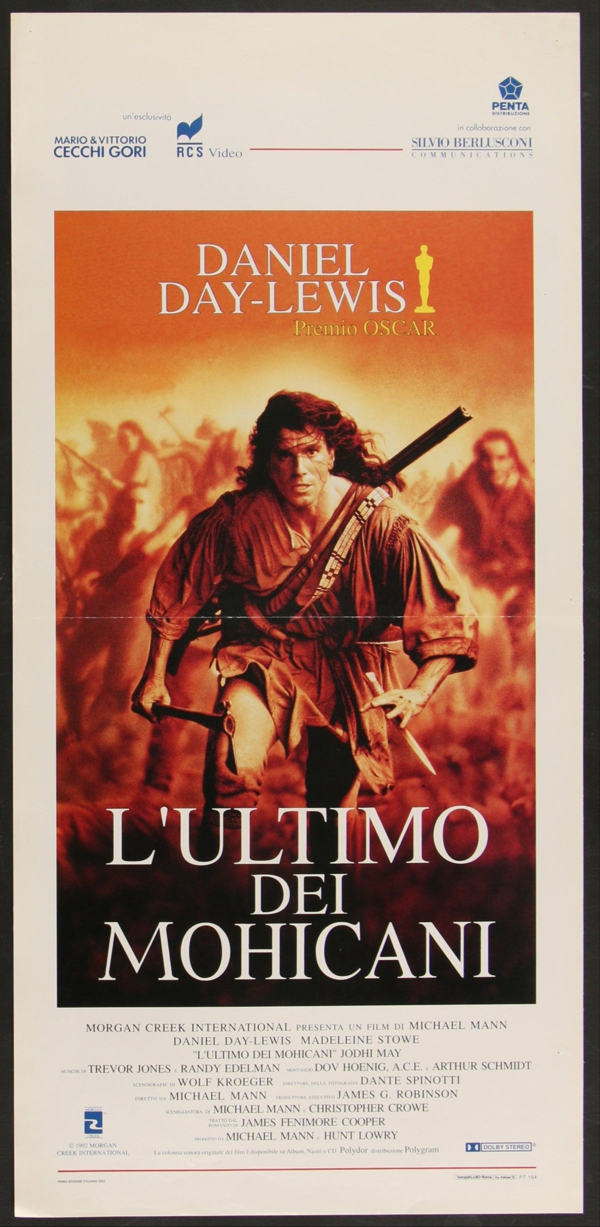 The Last Of The Mohicans (1992) Original Italian Locandina Movie Poster