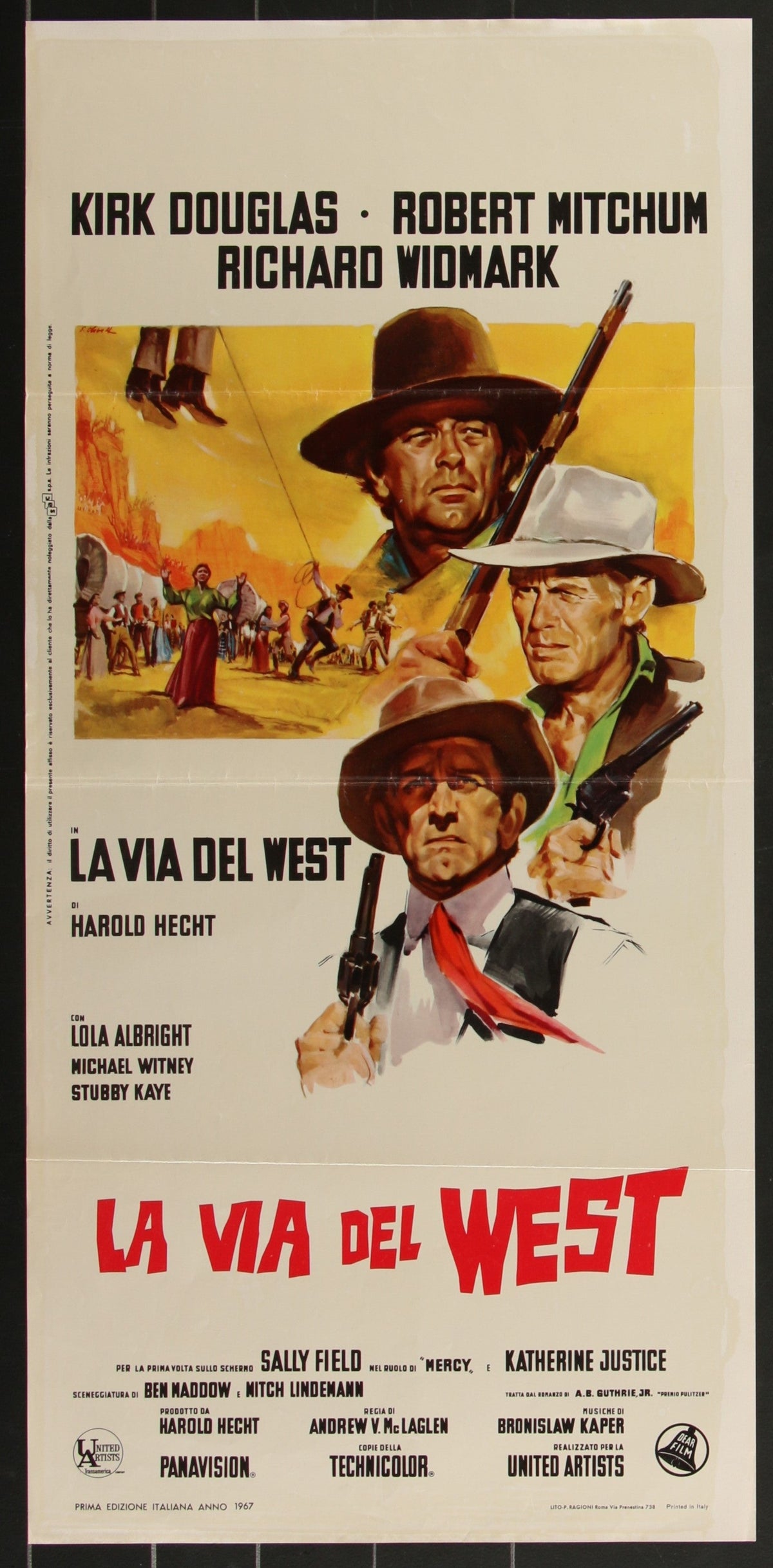 The Way West (1967) Original Italian Locandina Movie Poster