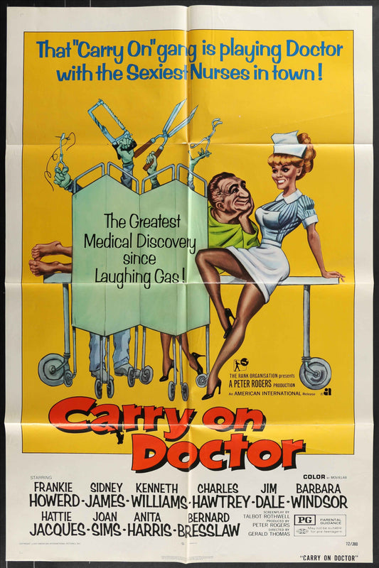 Carry On Doctor (1972) Original US One Sheet Movie Poster