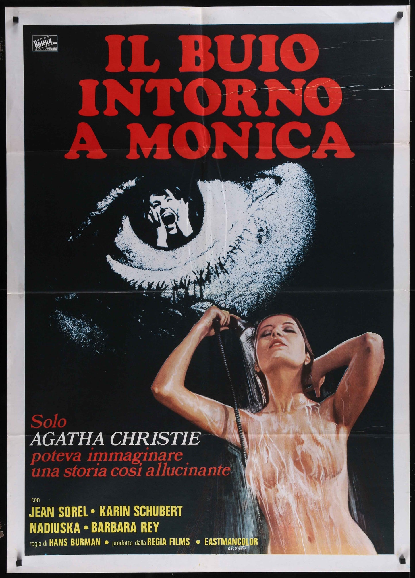 Il Buio Intorno A Monica (1976) Original Italian One Panel Movie Poster