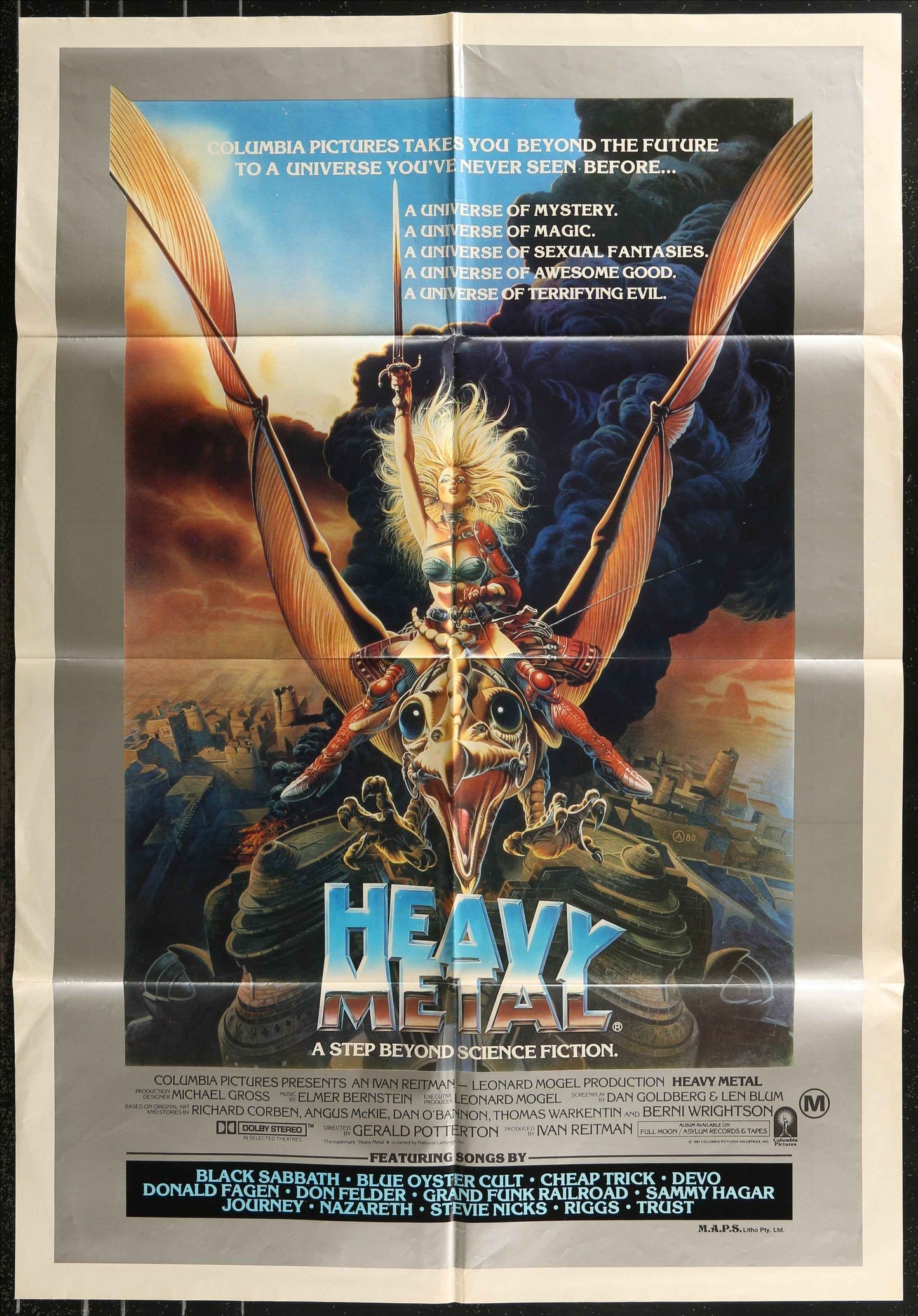 Heavy Metal (1981) Original Australian One Sheet Movie Poster