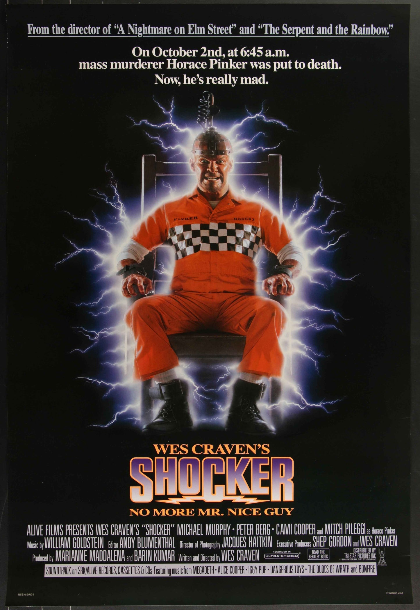 Shocker (1989) Original US One Sheet Movie Poster