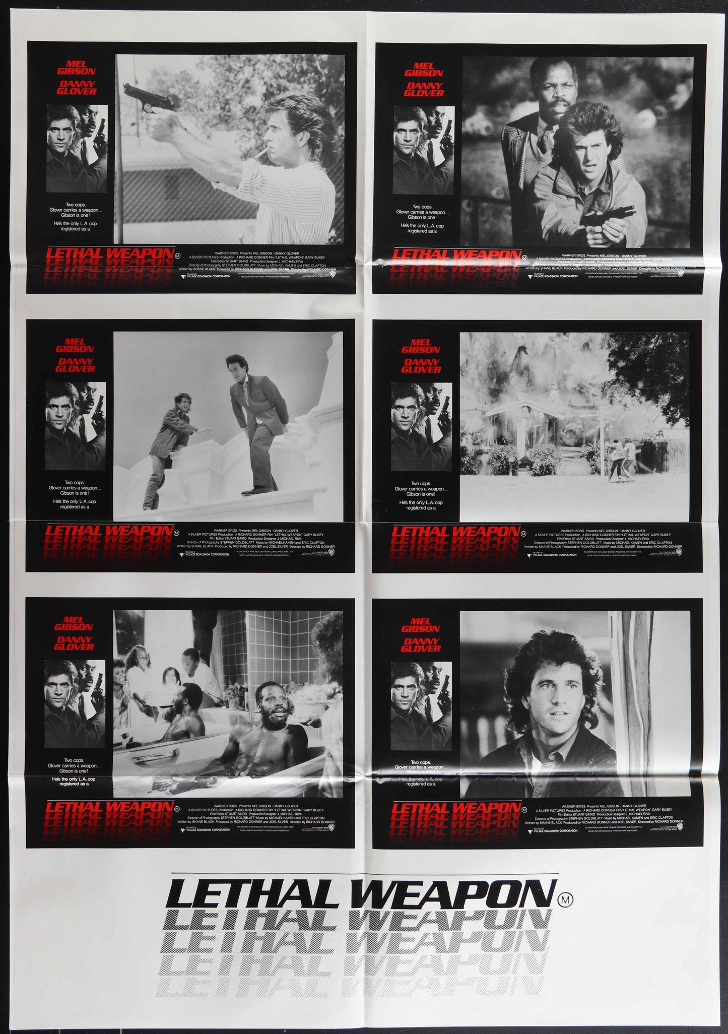 Lethal Weapon (1987) Original Australian Lobby Card Movie Poster