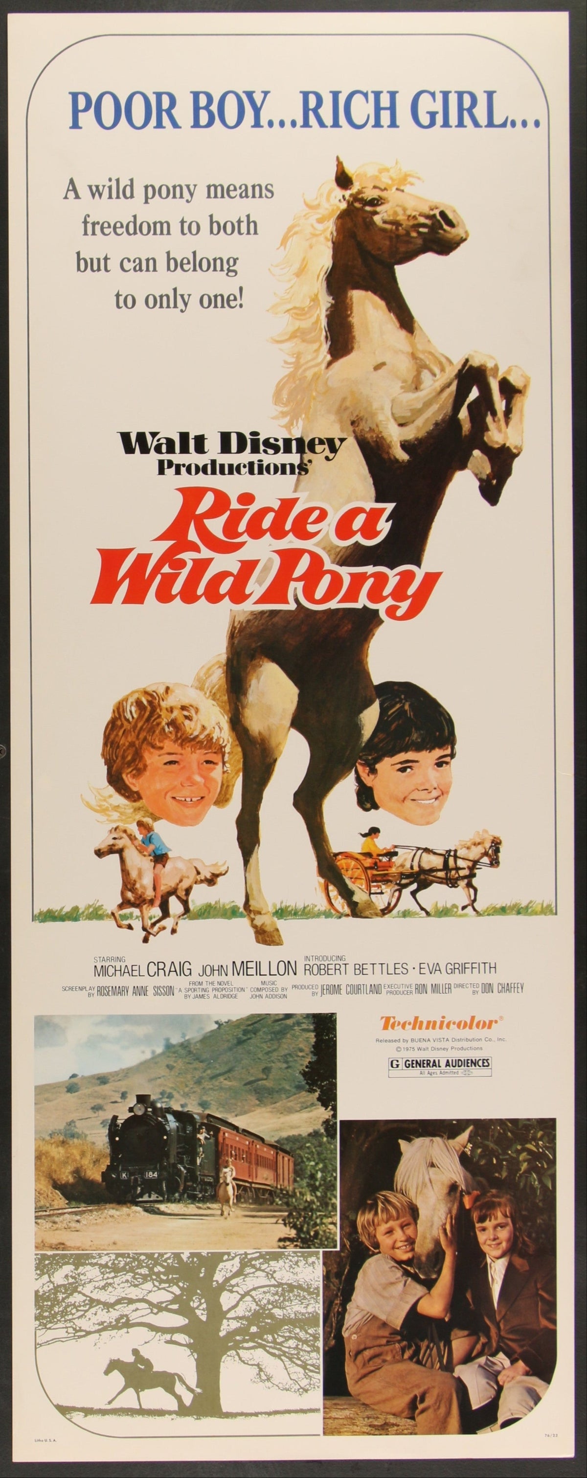 Ride A Wild Pony (1976) Original US Insert Movie Poster