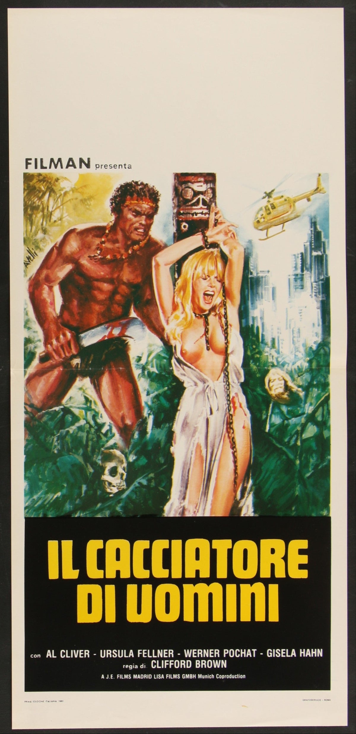 Devil Hunter (1981) Original Italian Locandina Movie Poster
