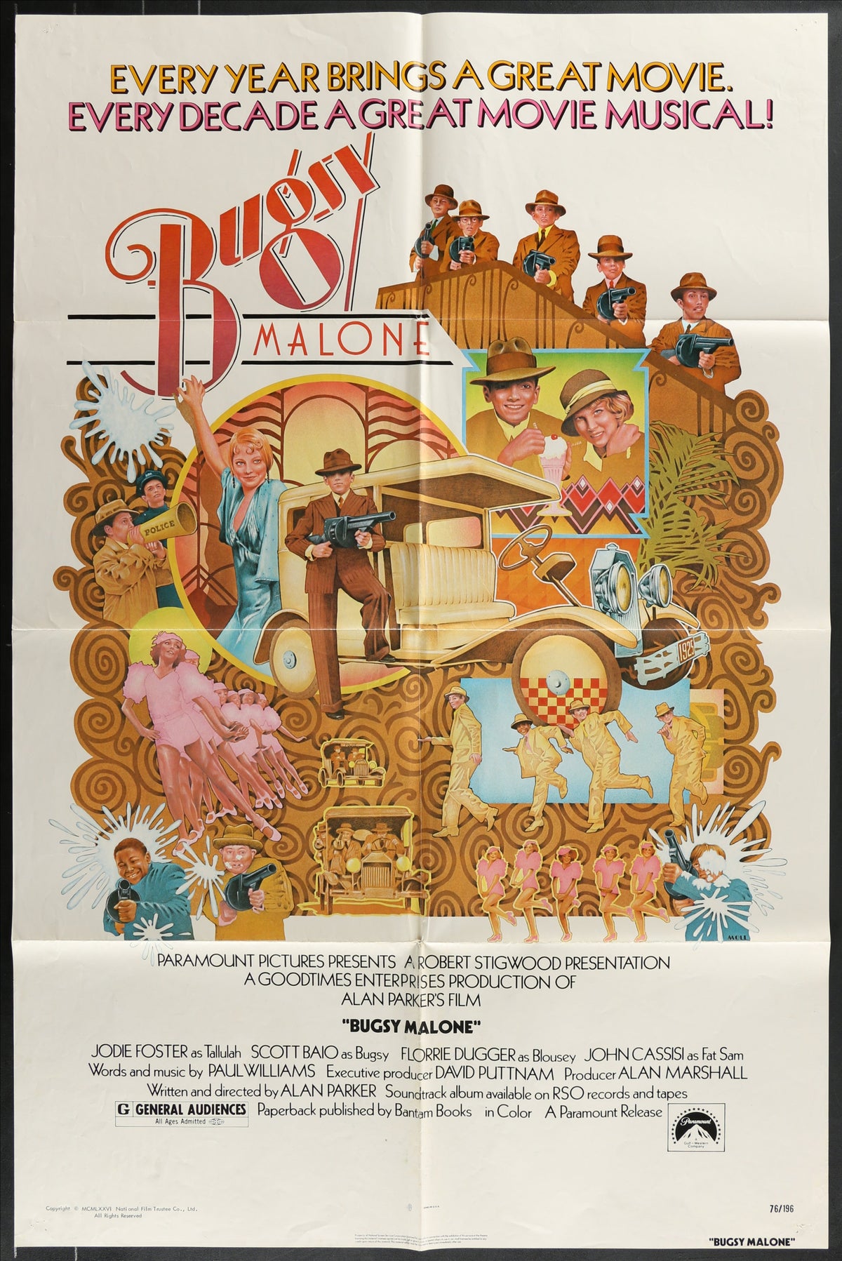 Bugsy Malone (1976) Original US One Sheet Movie Poster