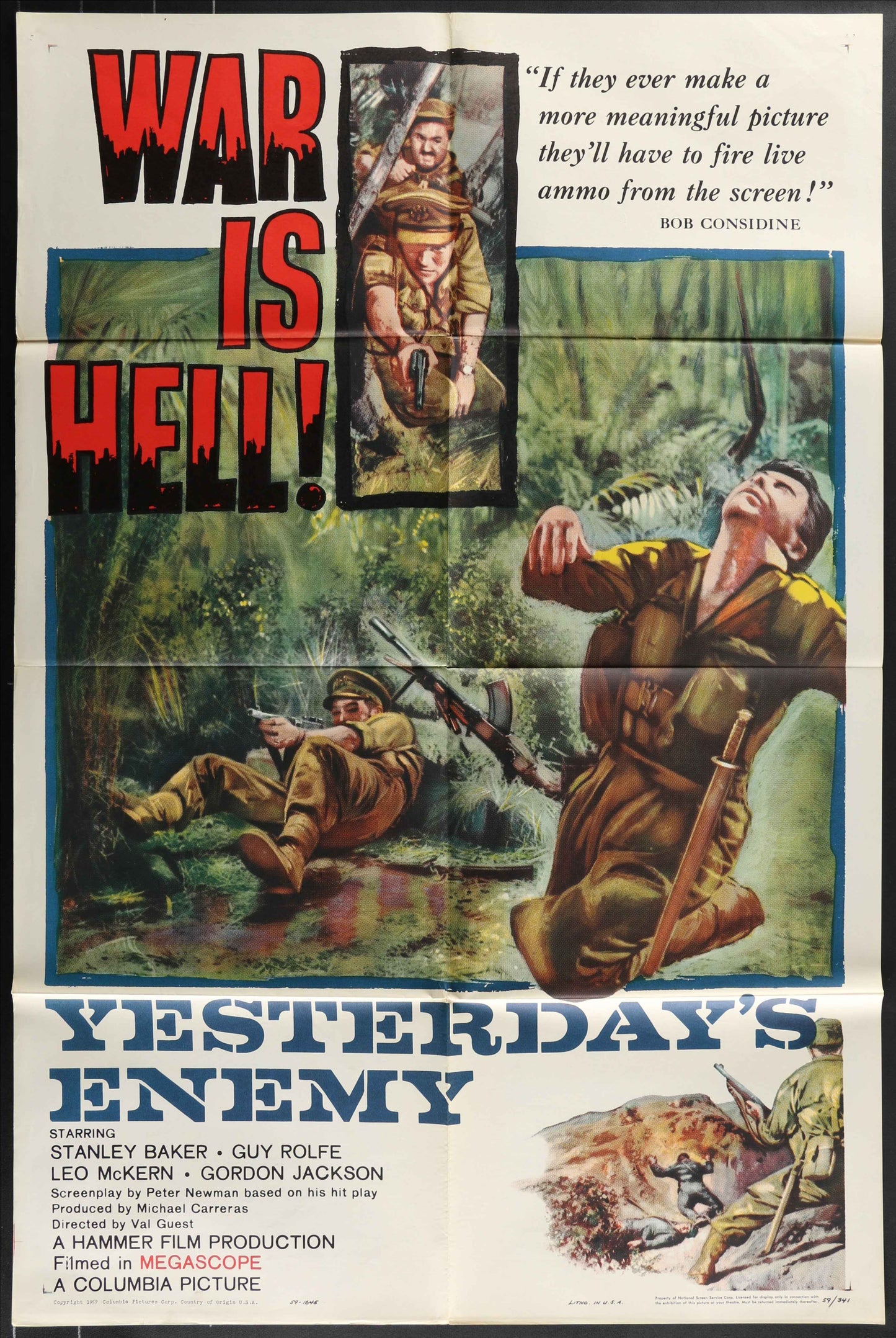 Yesterday's Enemy (1959) Original US One Sheet Movie Poster