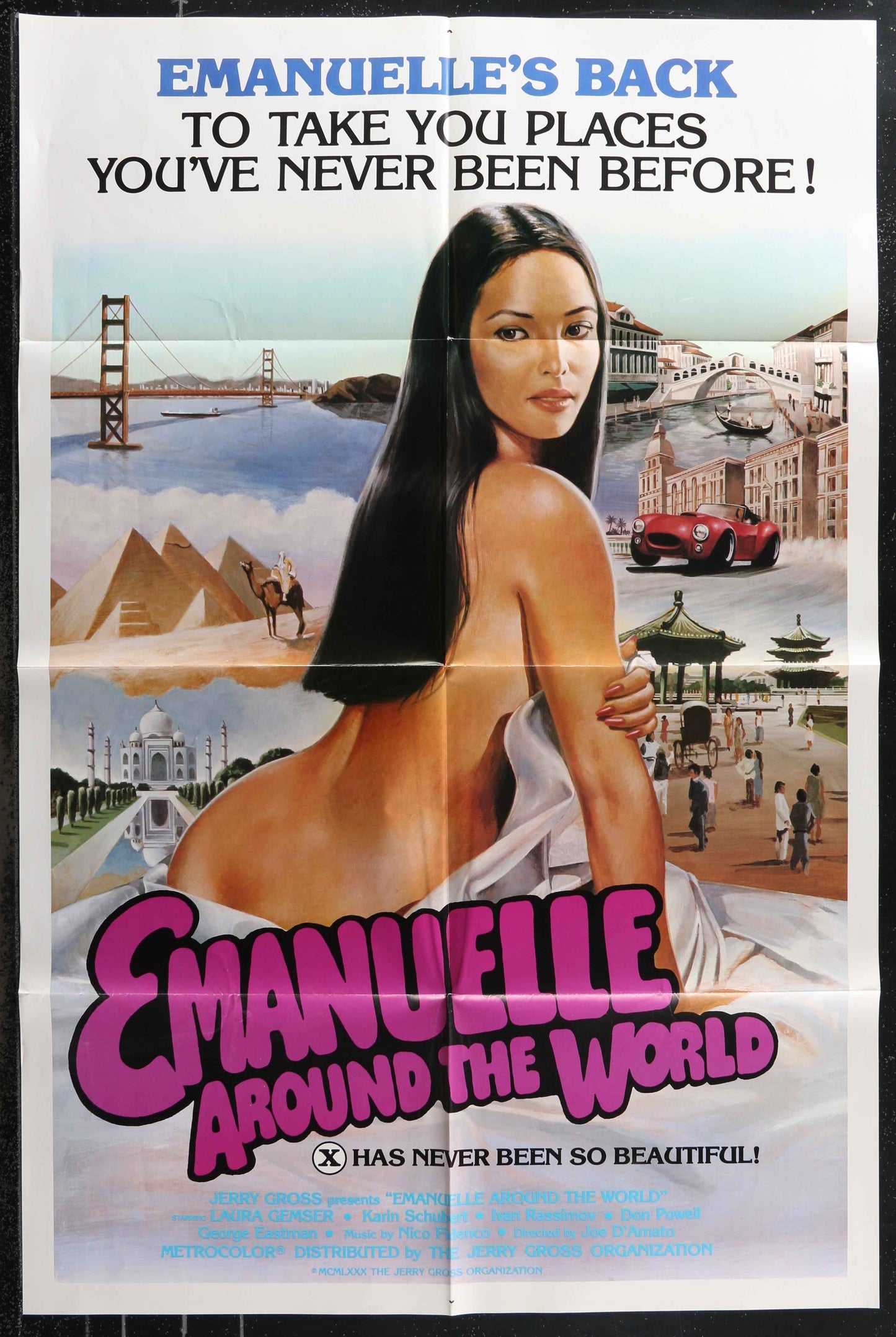 Emanuelle Around The World (1980) Original US One Sheet Movie Poster