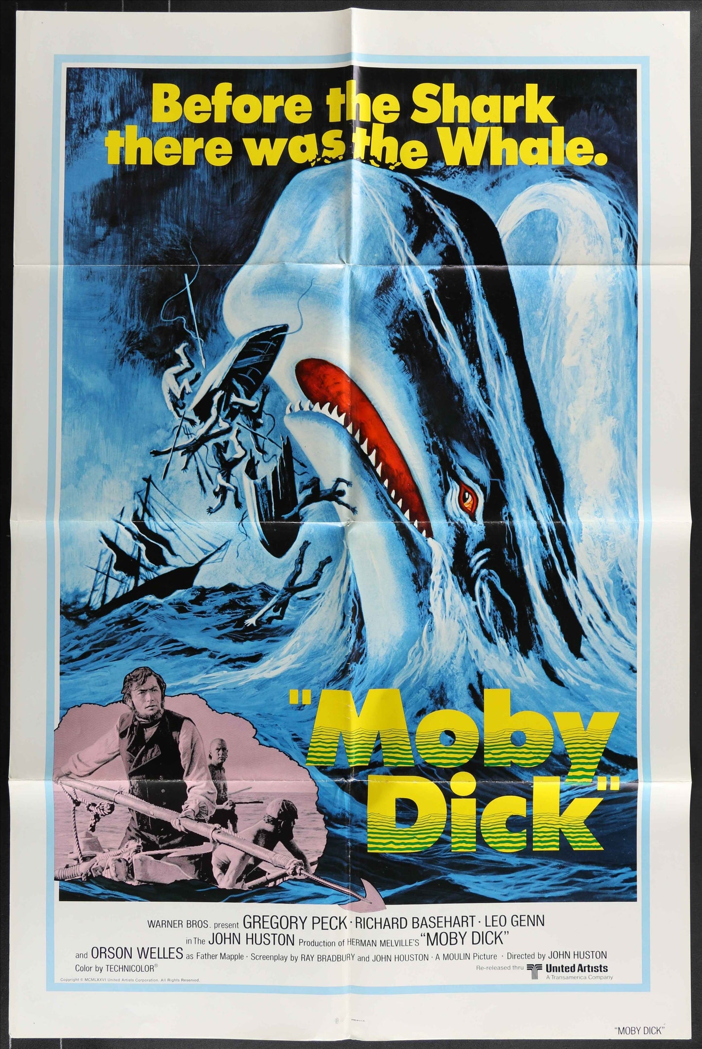 Moby Dick (1976 RR) Original US One Sheet Movie Poster
