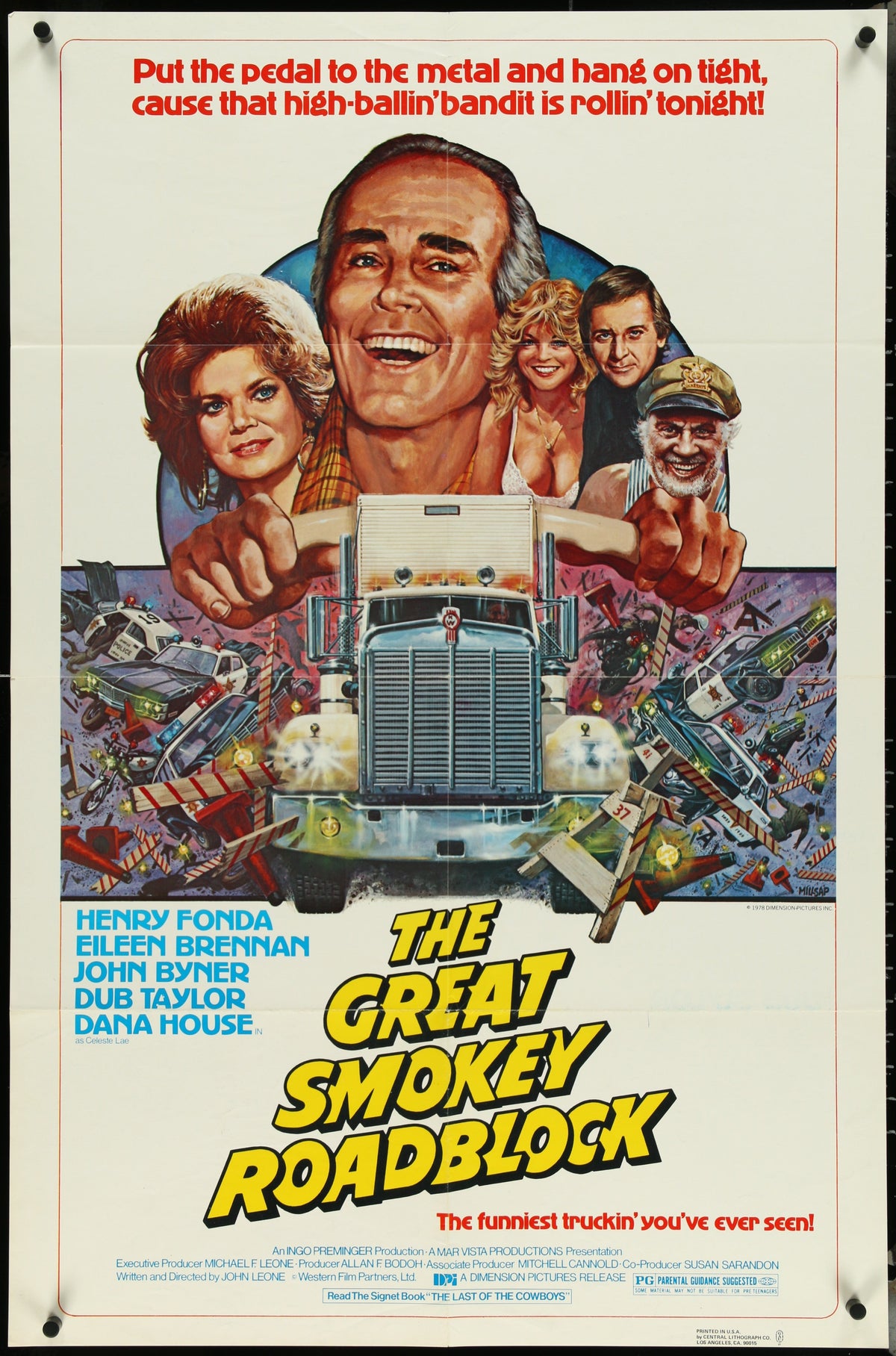 The Great Smokey Roadblock (1976) Original US One Sheet Movie Poster