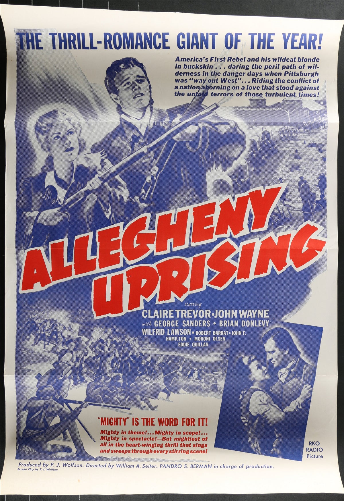Allegheny Uprising (1960s RR) Original US One Sheet Movie Poster