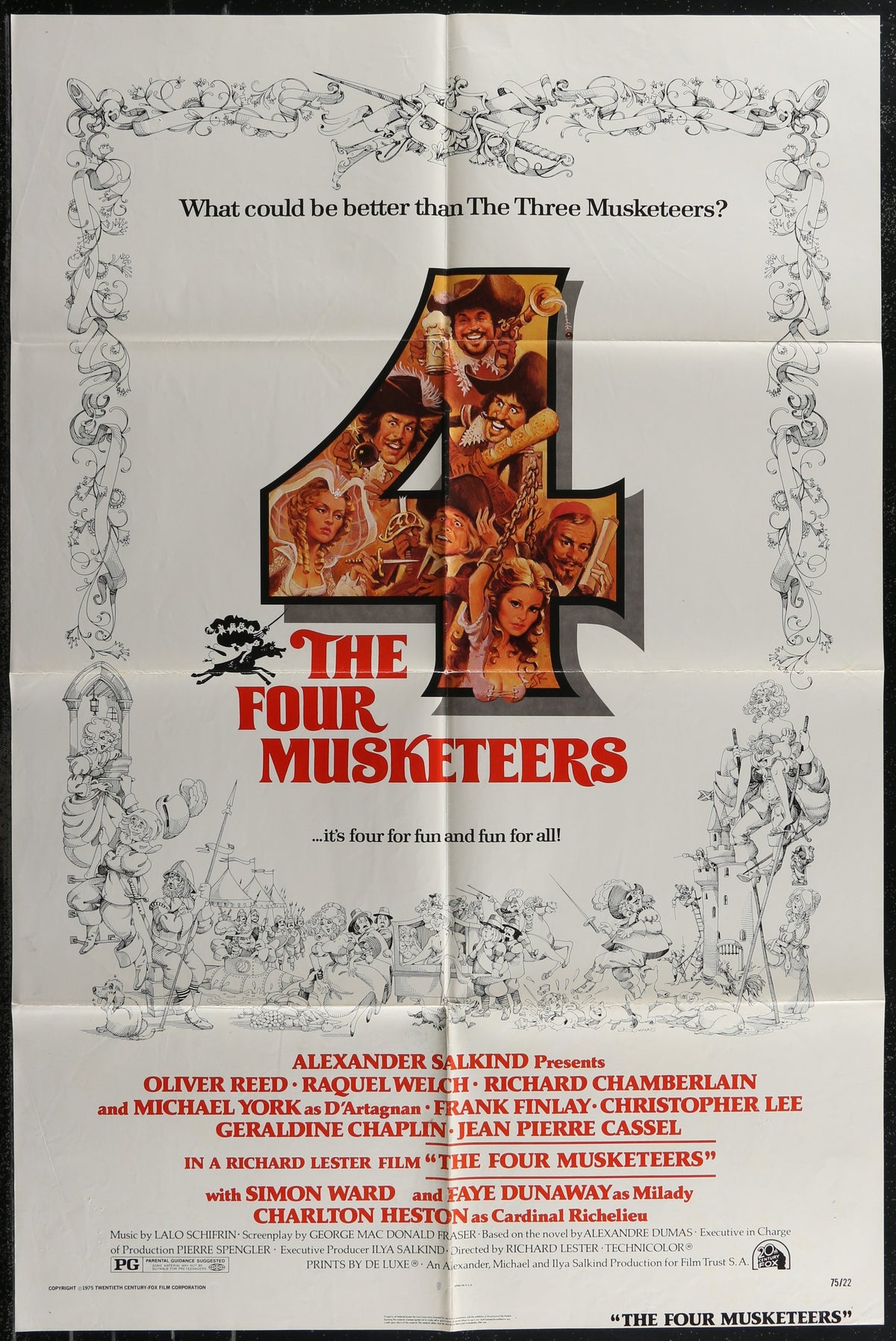 The Four Musketeers (1975) Original US One Sheet Movie Poster