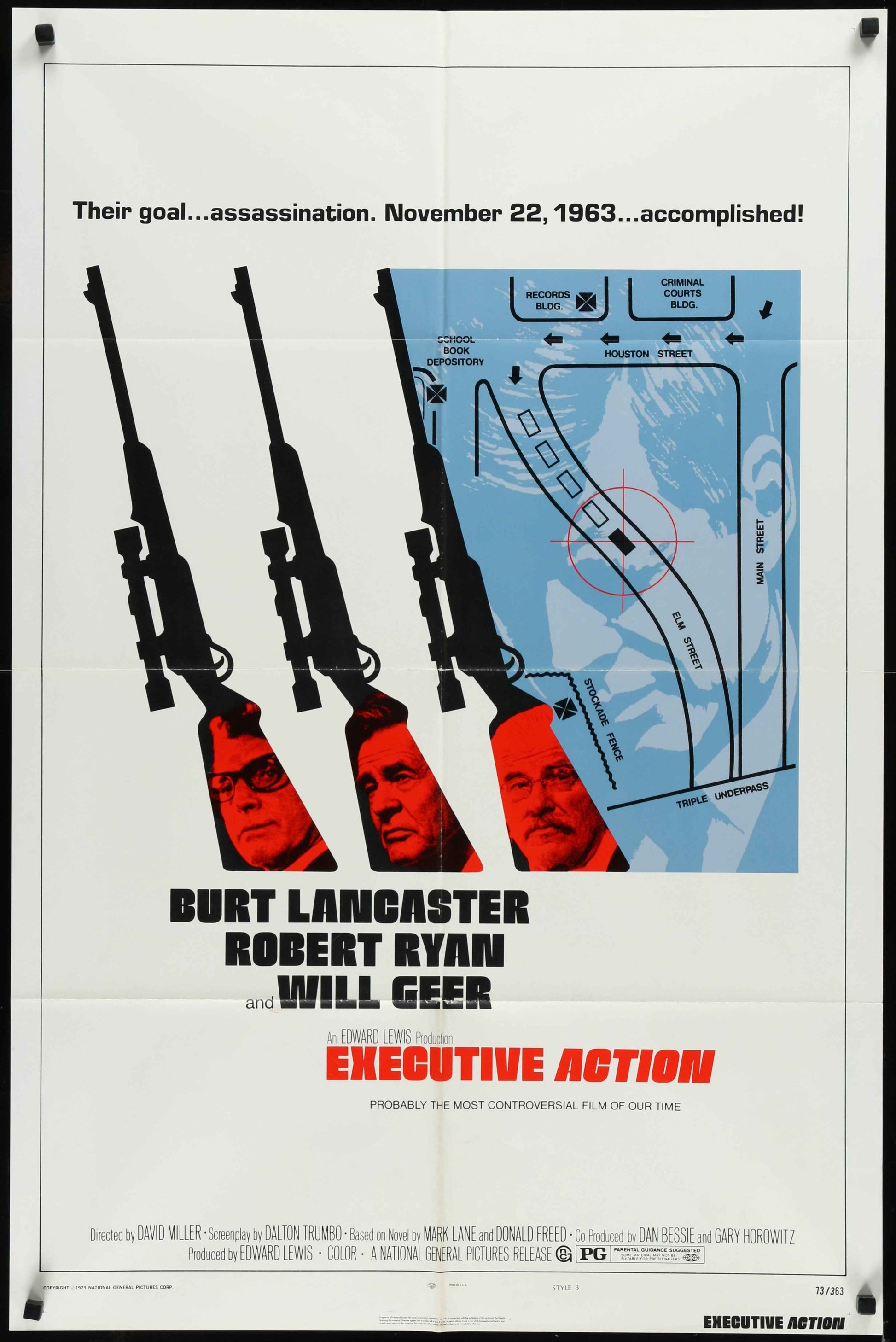 Executive Action (1973) Original US One Sheet Movie Poster